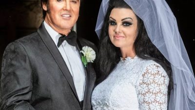 Priscilla presley wedding dress