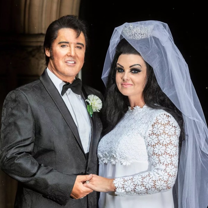 Priscilla presley wedding dress