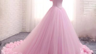 Wedding dress pink colour