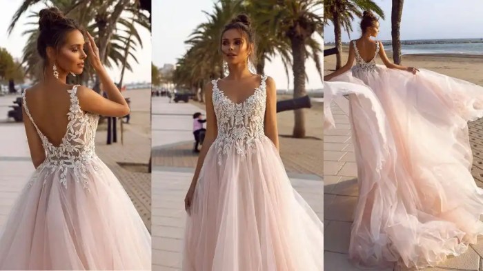 Wedding dress pink colour