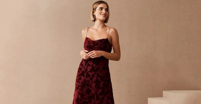 Velvet wedding guest dress