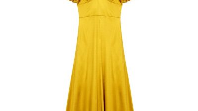 Yellow wedding guest dress