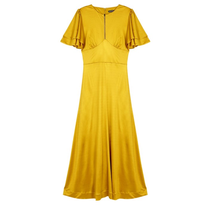 Yellow wedding guest dress