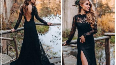 Black wedding guest dresses