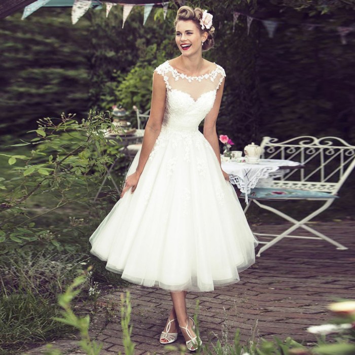 Tea length wedding dress